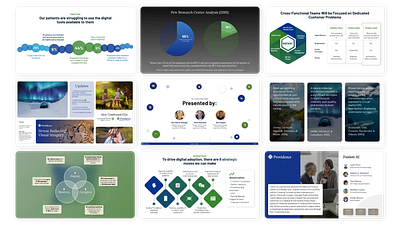 A variety of slide design for hospital org branding