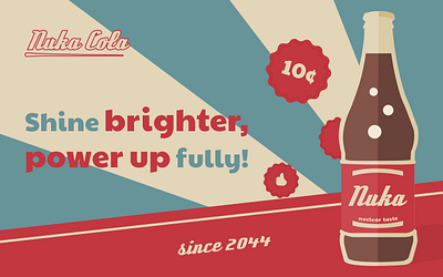 Nuka Cola banner design branding graphic design logo ui