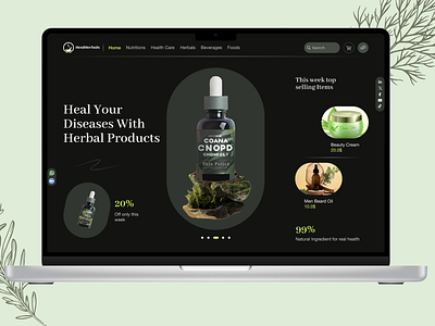 Heal Herbal Landing Page geeks designs geeksinux graphic design herbal landing page herbal website design landing page design logo design muhammad nawaz rizvi product design web design