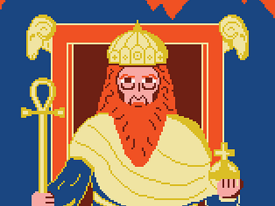 The Emperor - Pixelart backtothefuture bttf card cartas emperador emperor illustration ilustracion pixelart pixelartist tarot theemperor videogame