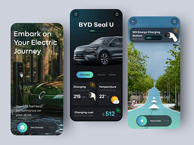 EV Charging - Mobile App design app byd cars charging design driving electric car electric car app electric vehicle ev app map mobile mobile app remote simple supercharger tesla ui uiux ux