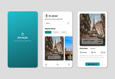 Journey joy _ A trip booking app booking trip journey app travell app ui