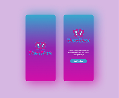 Truth or dare game - onboarding screens mobile app branding colorful design game game app gaming gradient illustration interface logo mobile mobile app mobile design ui ui design ux ux design