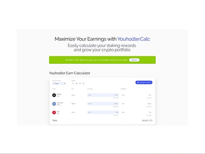 Youhodler Calc | Assets management assets calculator crypro design figma motion utilite ux ui web app web3