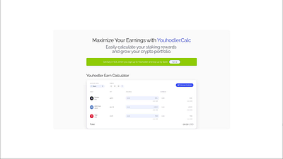 Youhodler Calc | Assets management assets calculator crypro design figma motion utilite ux ui web app web3