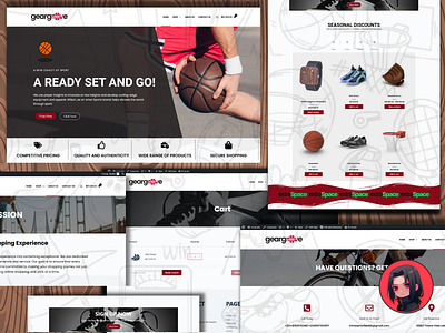 INCARNATE E-COMMERCE SPORT WEBSITE graphic design web design