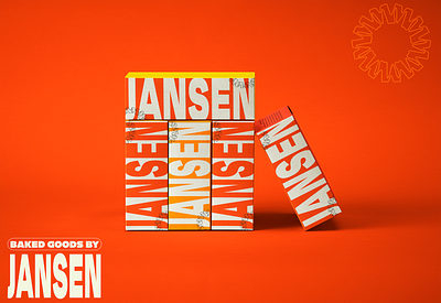 Jansen Baked Goods Packaging Design bakery branding design fun graphic design illustration packaging typography visual identity warm