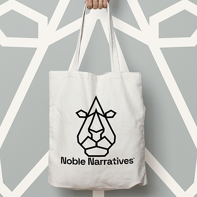 Noble Narratives Book Store brand identity branding geometric illustration logo modern simple typography vector visual identity