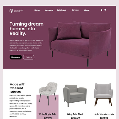 Hommy Studio Furniture design designer figma furniture housing interiordesign logodesign realestate ui uxdesign webdesign websitedesign