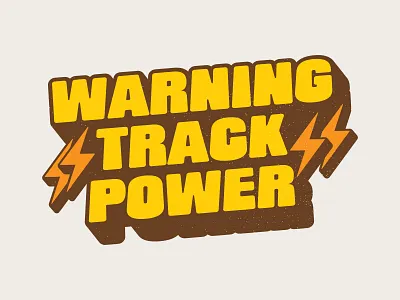 Warning Track Power | Illustration apparel design baseball design graphic design homerun illustration illustrator logo merchandise sports typography vector