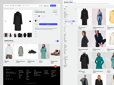 Fashion Ecommerce Website - Product Page add to cart ecomemrce web design ecommerce fashion product page shopping subcategories