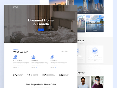 Website Design For Real Estate - Landing Page Design landing page property landing page real estate agency real estate home real estate layout real estate listing real estate market real estate ux