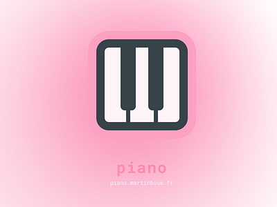 Piano Logo branding chord graphic design illustration key keyboard logo music piano pink