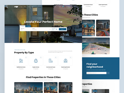 Explore Home Website Design - Real Estate Design property landing page property website real estate real estate home real estate interface real estate layout real estate listing real estate website