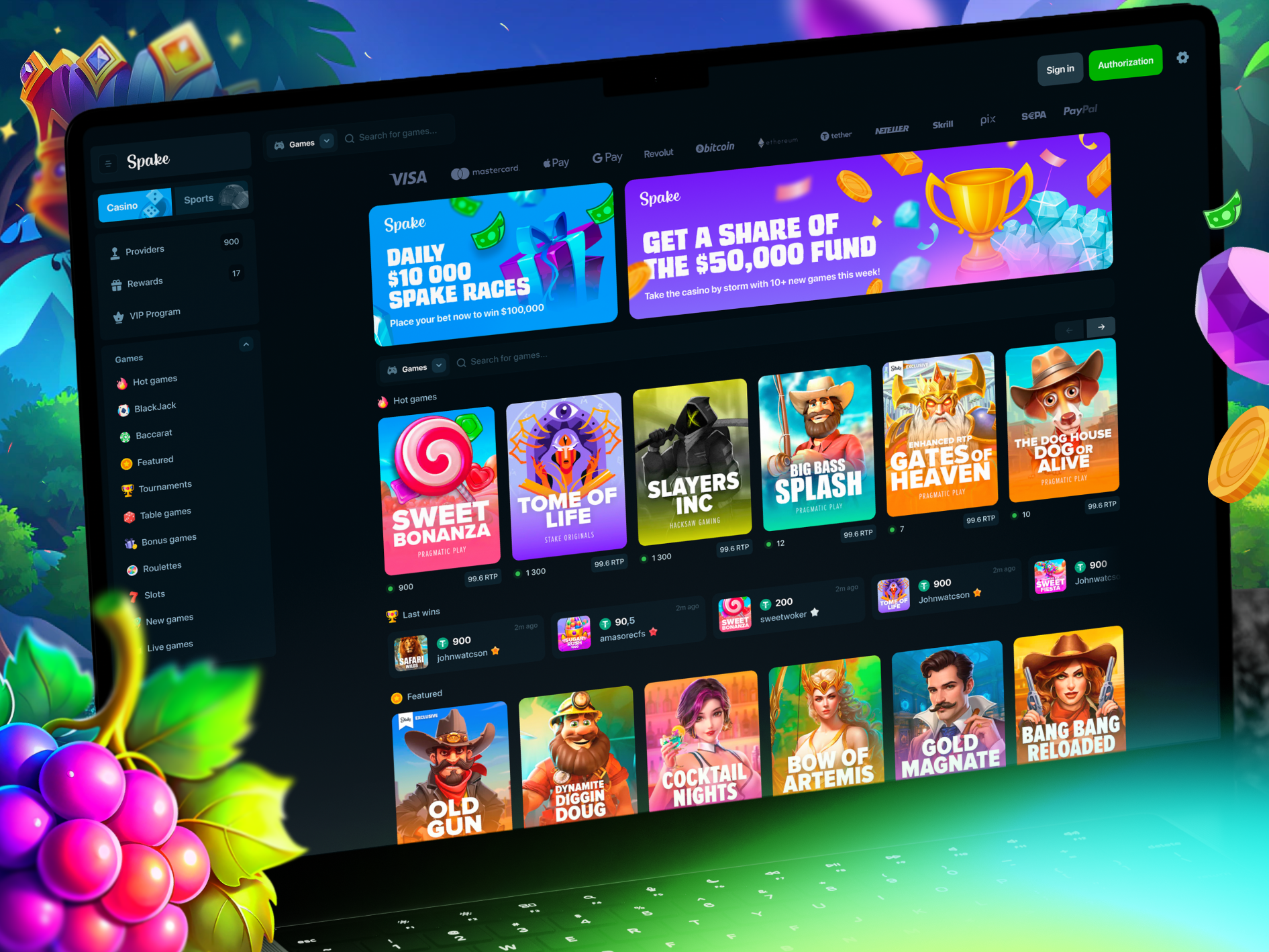 Casino design app banner bet betting casino casino design casino online casino web design esport gambling gambling design game game bonus game design slot slot games ui uiux web design