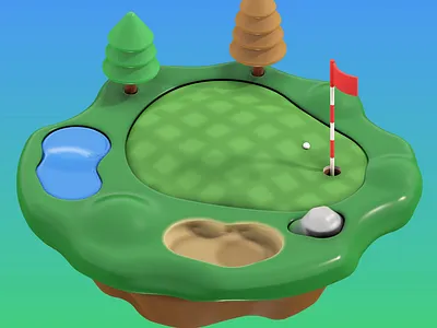 3D Golf Diorama 3d animation diorama golf project neo rotating