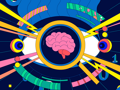 Big eye 2d art article design design drawing eye flat illustration motion graphics numbers search vector