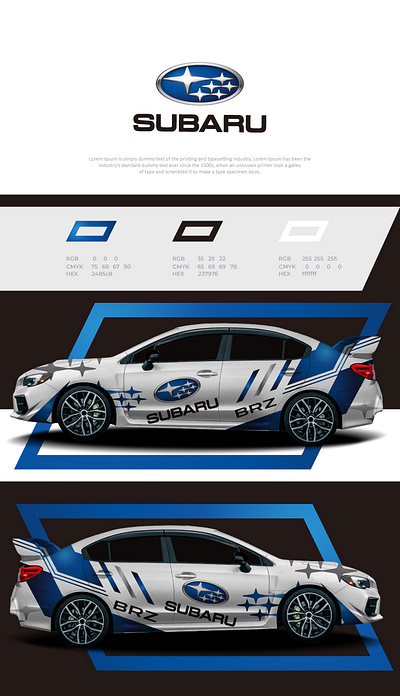Subaru Car wrap adobe photoshop branding car car wrap design graphic design landing page uiux web design wrap
