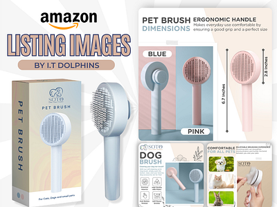 Premium Amazon Listing Images - Pet Brushes | I.T Dolphins amaz amazon product amazon storefront amazonapluscontent amazonebc amazonlistingimages amazonoptimization apluscontent brandgraphics branding brandstory design graphic design i.t dolphins illustration infographics lifestyleimages listingimages ui