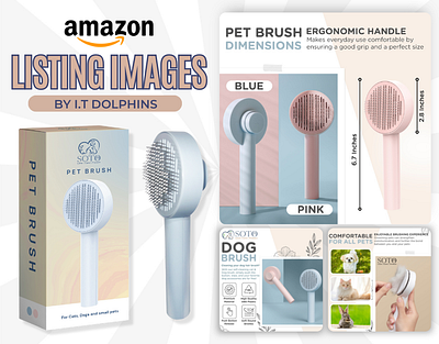 Premium Amazon Listing Images - Pet Brushes | I.T Dolphins amaz amazon product amazon storefront amazonapluscontent amazonebc amazonlistingimages amazonoptimization apluscontent brandgraphics branding brandstory design graphic design i.t dolphins illustration infographics lifestyleimages listingimages ui