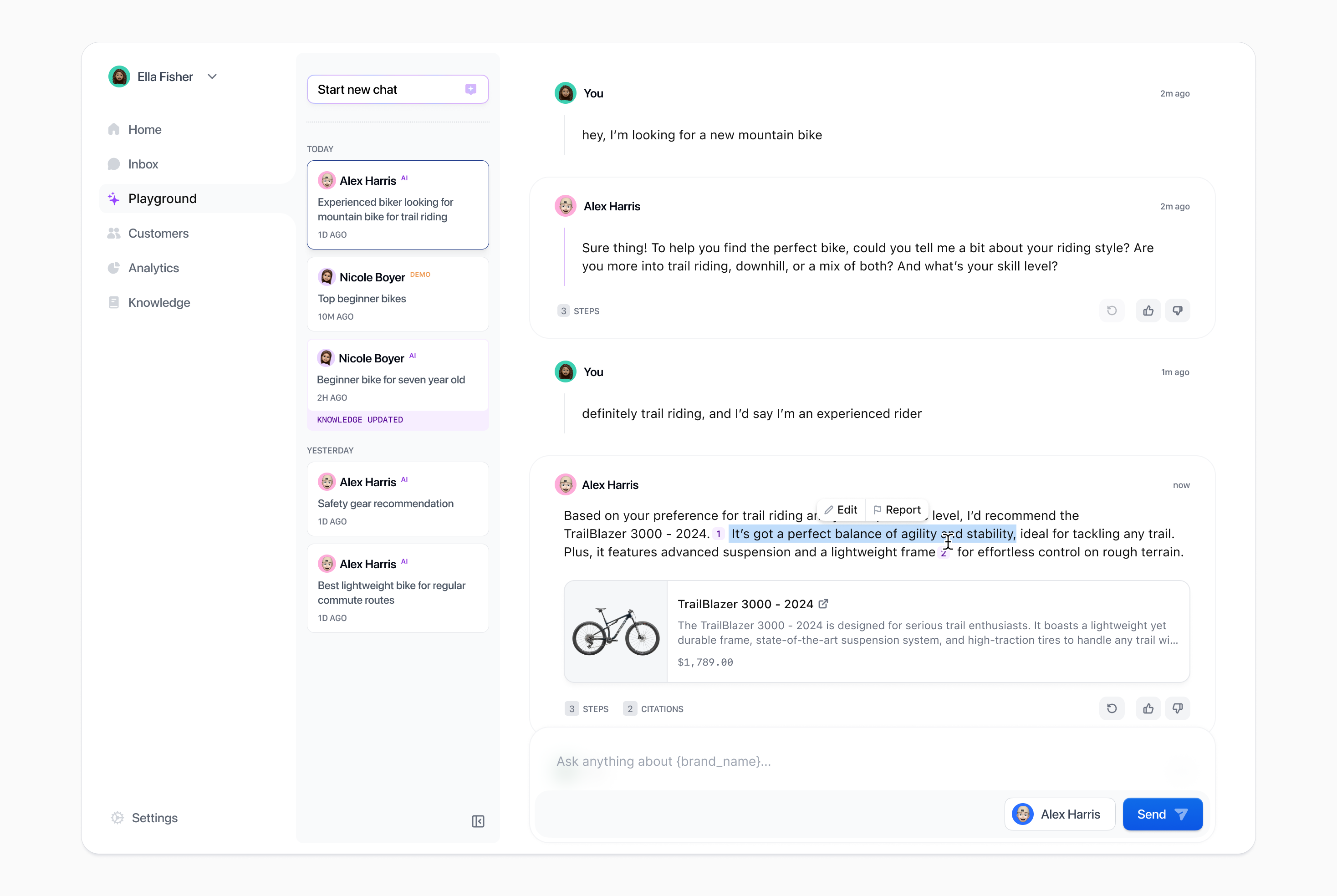 🎛️ Playground dashboard ai conversation ai playground chat conversation conversation ui dashboard interface design playground product design software design user interface