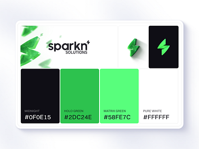 Sparkn Solutions Branding brand branding green logo saas tech tech logo