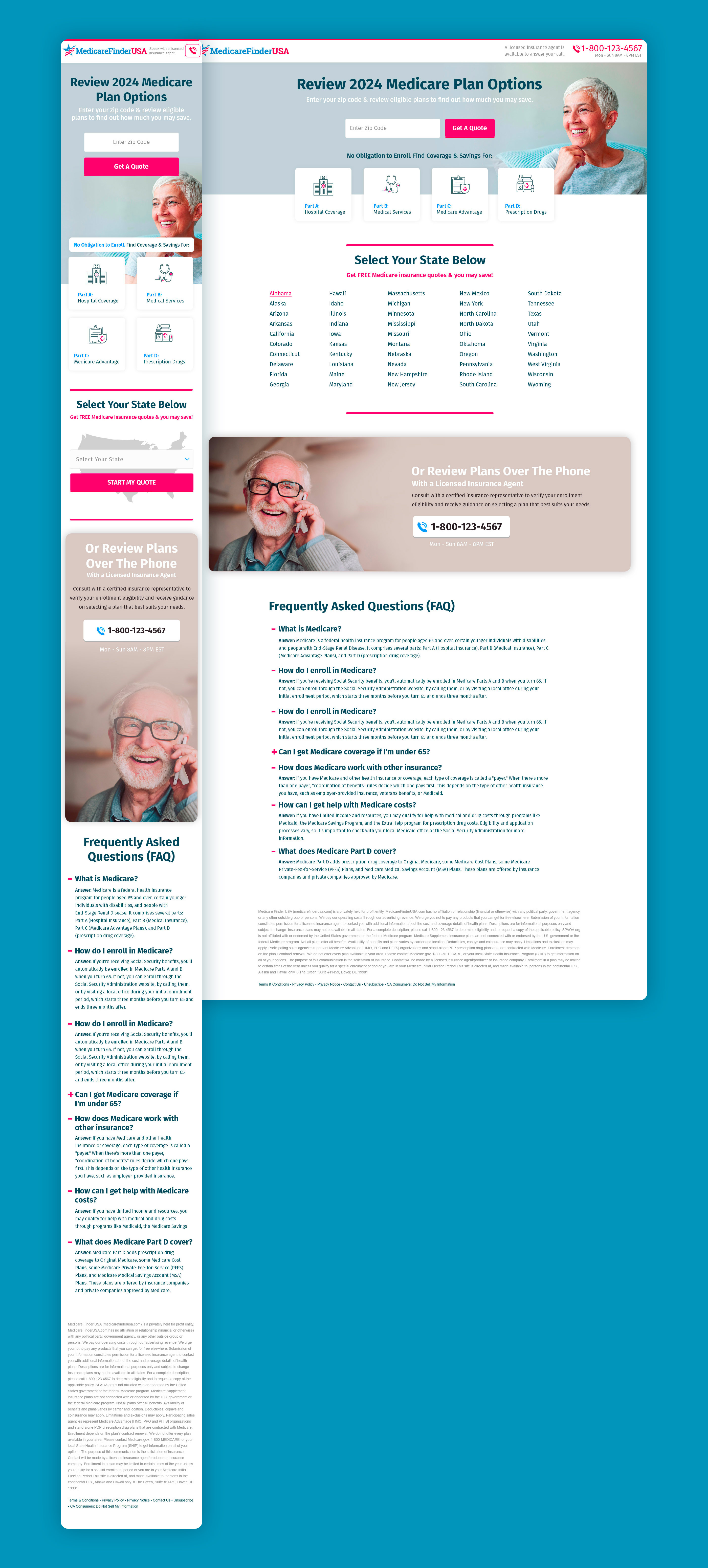 Medicare - Call Center & Conversion Funnel design