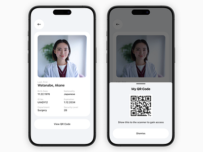 QR Code concept for Identity App: 8.1.24 app mobile ui ux