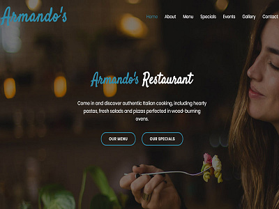 Restaurant Website Design graphic design ui