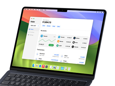 Wallet app crypto currency design figma macos ui wallet