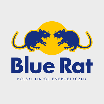 Blue Rat 15 storeys high comedy fictional graphic design logo polish sean lock sitcom