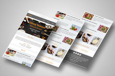 🍂 Food Email + Landing Page Design 3d branding graphic design logo motion graphics ui