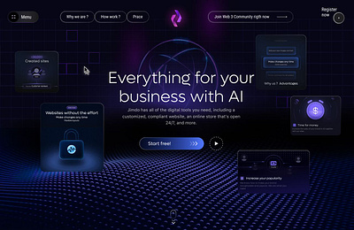 Ai Business Solution Tool - Jimdo ai ai innovation ai solutions ai tools ai website artificial intelligence awesome work business business ai design new business opportunities powered ai tech technology ui user interface ux web design