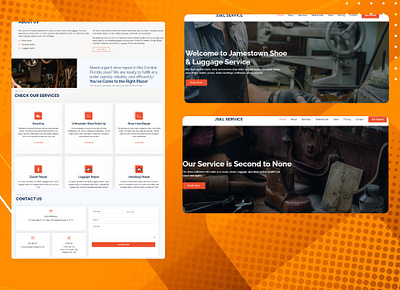 Shoe Repair Website Design graphic design ui