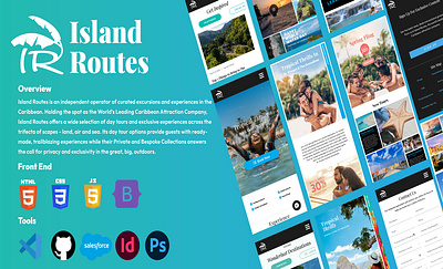 Island Routes - Caribbean Tourism branding design javascript ui web