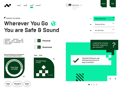 VPN Server Page cyber security design homepage ip landing page linier modern price privacy product proxy secure server technology ui ux vpn vpn website web website