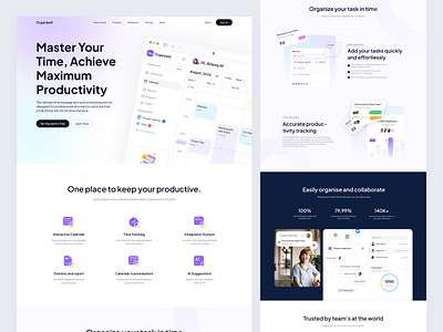 Task Management Website active daily activity landing page plan productive productivity task task management user experience user interface website work