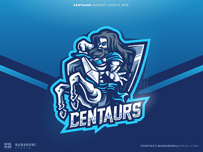 Centaurs Mascot Logo Design artwork cartoon centaur centaurs character creature digital art digital illustration drawing dungeon and dragons fantasy fantasy art greek greek mythology illustration mascot mythology nuraroni sagitarius zodiac