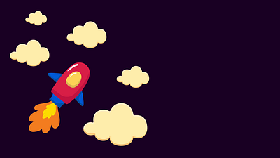 animation of a rocket launching a rocket with fire fired by a je technology