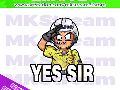 Twitch emotes dragon ball kuririn police yes sir animated emotes anime cop cop emotes cute design dragon ball dragonball emote emotes goku illustration krilin kuririn kuririn emotes police sub badge twitch emotes vegeta yes sir