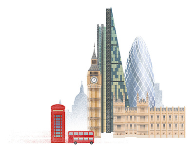 Megacity PWC big city bus city digital art illustration london london city megacity megapolis of the future towel