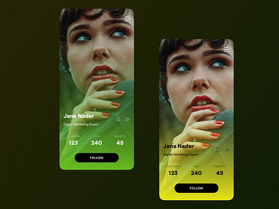 Profile Card design inspiration