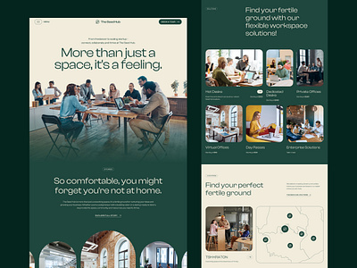 Coworking Space Homepage business cafe coffee community coworking coworking space creative events homepage landing page meeting office remote space ui uiux web design website wfh working