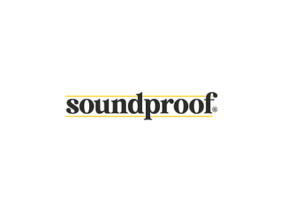 Soundproof Logo brand branding logo wordmark