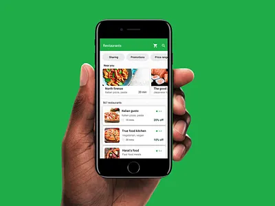 Nobly Ordering app app delivery food green mobile restaurant retail ubereats ui