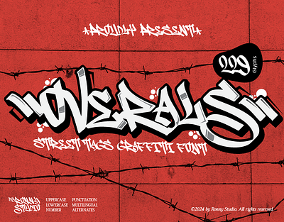 Overals - Street Tags Graffiti Font brush font