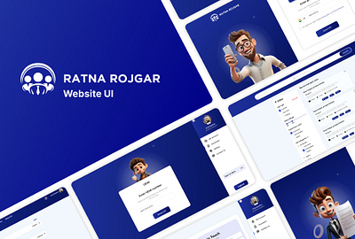 Ratna Rojgar Website animation graphic design logo ui