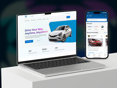 Rent a car Website Landing Page design landing page rent a car startup ui ui design ux web design website