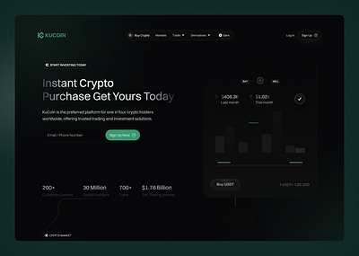 Crypto Landing page crypto exchange crypto marketplace cryptocurrency exchange swap ui design webdesign