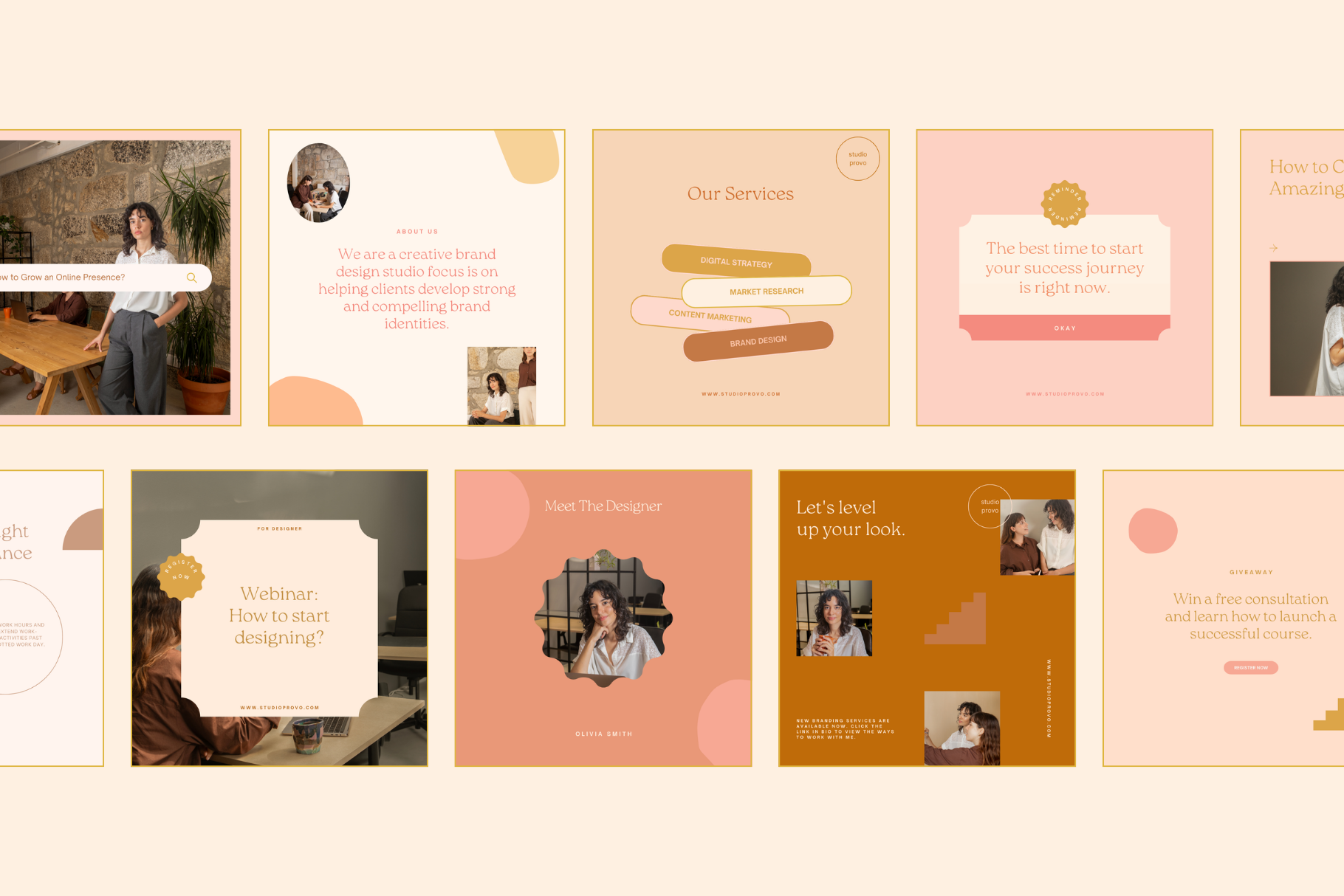 Muted Pastel Social Media Template Kit branding canva canva template design instagram instagram template social media social media template